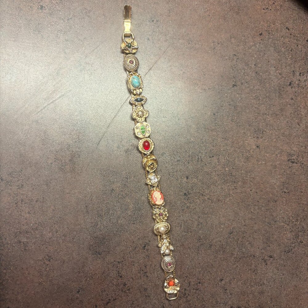 Gold Antique Charm Bracelet